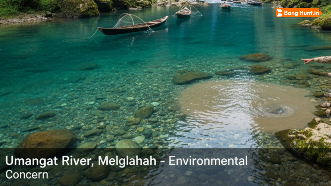 এ কী পরিণতি! কাঁচের মত স্বচ্ছ মেঘালয়ের উমঙ্গট নদীতে ঘোলা জল! উদ্বেগ পরিবেশ প্রেমীদের