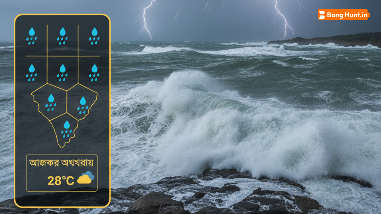 ঘূর্ণাবর্তের জেরে উত্তাল হবে সমুদ্র! ৯ জেলায় বৃষ্টির সম্ভাবনা, জানুন আজকের আবহাওয়া