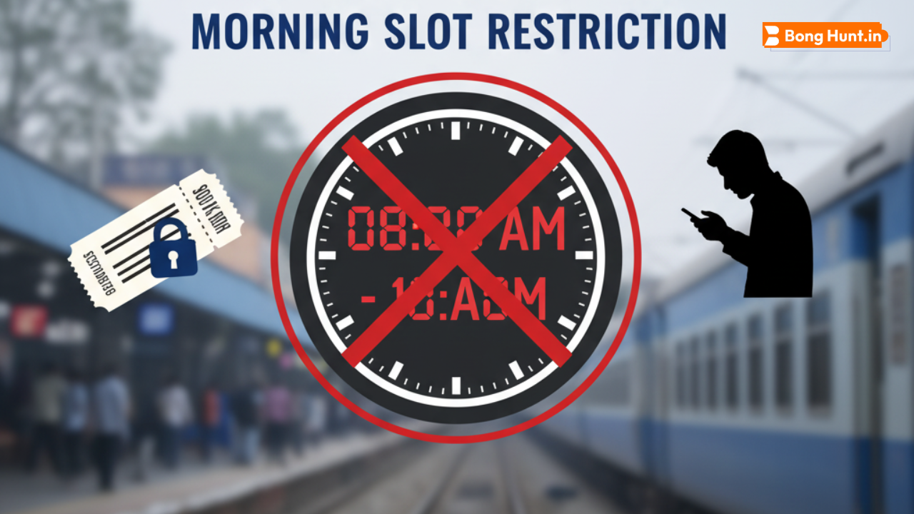 সকালে এই দুই ঘণ্টা করা যাবেনা টিকিট বুক! নতুন নিয়ম আনল IRCTC